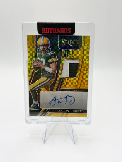 2021 Select Aaron Rodgers Gold Patch Auto /10