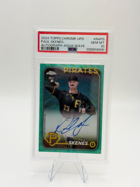 2024 Topps Chrome Update Paul Skenes Aqua Auto /199
