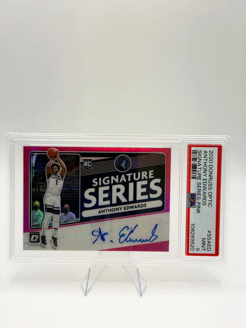 2020 Optic Anthony Edwards Signature Series Pink Auto /25