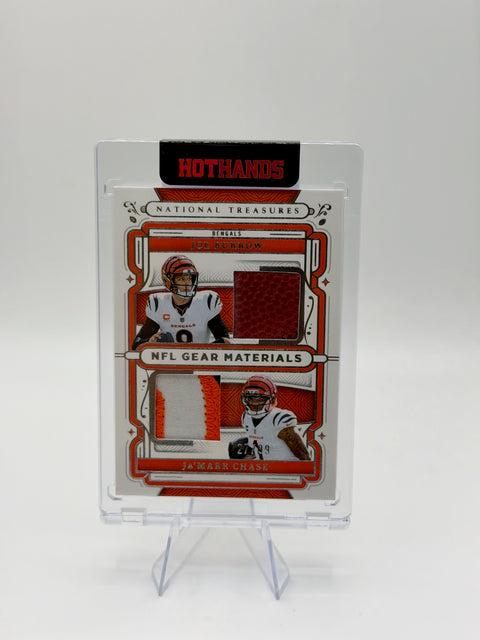 2025 National Treasures Joe Burrow Ja'Marr Chase Dual Patch /99