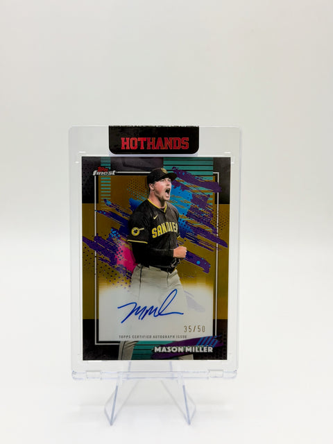 2026 Topps Finest Mason Miller Gold Refractor Auto /50