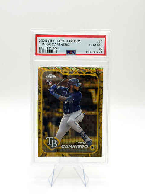 2024 Topps Gilded Collection Junior Caminero Gold Wave /75