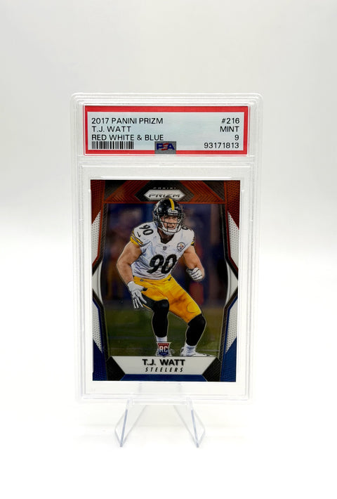 2017 Prizm TJ Watt Rookie Red White & Blue